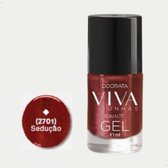 Esmalte Em Gel Sedução Vinho Cintilante Não Precisa Cabine Seca Rápido Hipoalergênico Viva Unhas ODORATA REF 2701 - comprar online