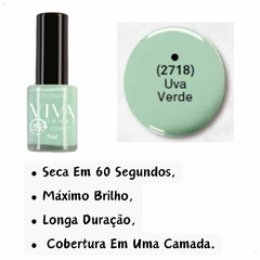 Esmalte 60 Segundos Uva Verde Cremoso 7ml Viva Unhas ODORATA REF 2718 na internet