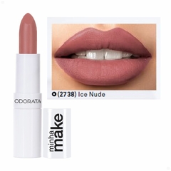 Batom Ice Nude Matte Acetinado Efeito Frio FPS 8 Longa Duração Minha Make Odorata REF 2738 - Importados da Malu