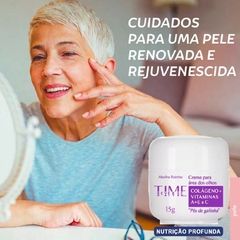 Creme Facial Para Pés de Galinha Área dos Olhos Olheiras TIME REVERSE Abelha Rainha 15gr REF 3070 - Importados da Malu