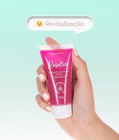 Sabonete Esfoliante Facial Rosativ com Óleo de Rosa Mosqueta 55gr Abelha Rainha REF 3080 - Importados da Malu