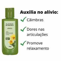 Gel Extra Forte de Arnica Para Dores Musculares Joelho Costas Ombro Câimbras Cansaço Bom Médico Abelha Rainha REF 3131