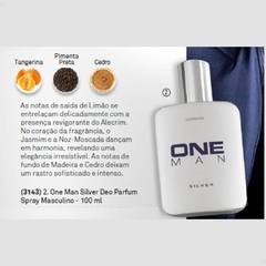 Deo Parfum One Man Silver Spray Masculino 100ml Odorata Amadeirado Aromático REF 3143 - Importados da Malu