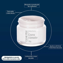 Creme Clareador Elimina Manchas Deixa a Pele Clara CLEAR PELE Abelha Rainha 30gr REF 3158 - comprar online