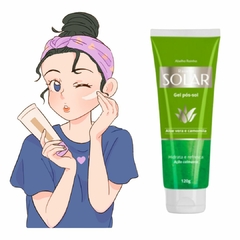 Gel Pós Sol Aloe Vera e Camomila RAINHA SOLAR Abelha Rainha 120gr REF 3434 - loja online