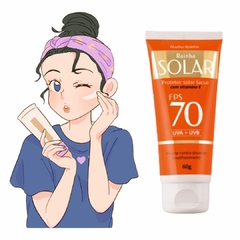 Protetor Solar Facial FPS 70 RAINHA SOLAR Abelha Rainha 60G REF 3448 - Importados da Malu