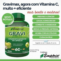 Suplemento Alimentar GRAVIMAX Graviola Vitamina C Diabete Fraqueza Anti Inflamatório 60 cápsulas Empório Saúde REF 1231 - comprar online