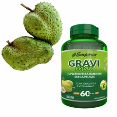 Suplemento Alimentar GRAVIMAX Graviola Vitamina C Diabete Fraqueza Anti Inflamatório 60 cápsulas Empório Saúde REF 1231 na internet