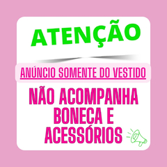 Vestidinho Para Boneca Bebê Reborn ou Baby Alive 25cm a 37cm - comprar online