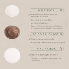 Imagem do Sabonete Líquido Facial ACNEW Melaleuca Acnes Espinhas Abelha Rainha Controla Oleosidade Cicatriz Manchas 110ml REF 3753