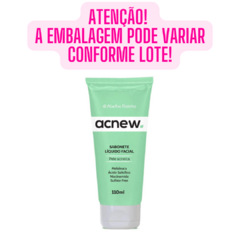 Imagem do Sabonete Líquido Facial ACNEW Melaleuca Acnes Espinhas Abelha Rainha Controla Oleosidade Cicatriz Manchas 110ml REF 3753