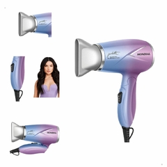 Secador de Cabelo By Juliette 1200W Cabo Dobrável SCT-JU-03 Azul-Rosa Bivolt Mondial