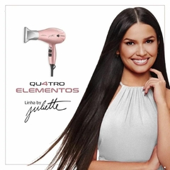 Secador de Cabelo By Juliette Golden Rose 2000W SCP-JU-01 Qu4tro Elementos Mondial Com Bocal Difusor de Cachos - Importados da Malu