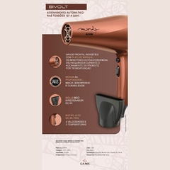 Secador de Cabelo Gama Marula Profissional Super Potente 2000W Auto Bivolt Ar Frio Anti Frizz Ceramic Íon - Importados da Malu