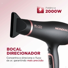 Secador de Cabelos Black Rose 2000W SC-37 Preto Golden Rose Mondial na internet