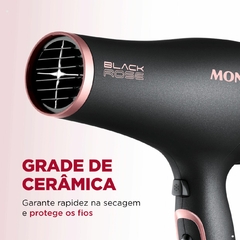 Secador de Cabelos Black Rose 2000W SC-37 Preto Golden Rose Mondial - loja online