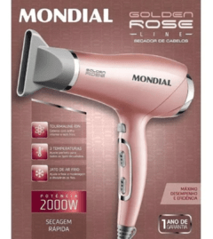 Secador de Cabelos Mondial Golden Rose SC-32 com Emissão de Íons Tourmaline Rosa na internet