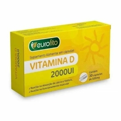 Vitamina D 2000ui 30 Cápsulas De 500mg Eurofito REF 49785 - Importados da Malu