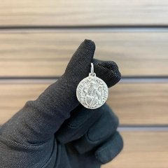 Pingente Medalha de São Bento 1,5X1,5cm Prata Legítima 925 - comprar online
