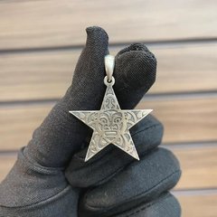 Pingente Estrela Maori 3X3cm Prata Legítima 925 - comprar online