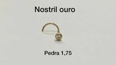 Piercing Nostril Zircônia 1.75mm Ouro 18K