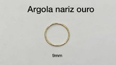Piercing Argola Nariz 9mm Ouro 18K