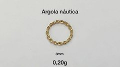 Piercing Argola Náutica 8mm Nariz Ouro 18K