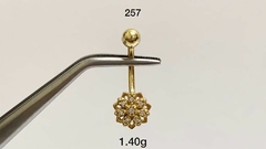 Piercing Umbigo Zircônia Ouro 18K