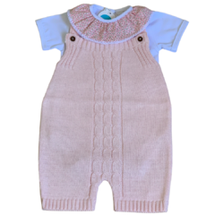 Romper Trançado Fio Seridó - Rosa Bebê - comprar online