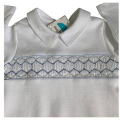 Macacão Baby Pima Zig Zag Branco - comprar online