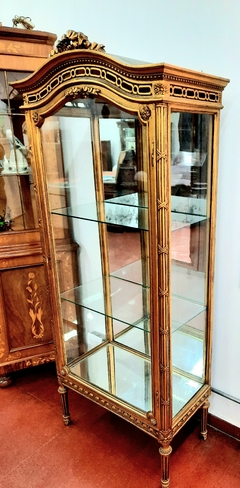 Vitrina dorada estilo Luis XVI - tienda online
