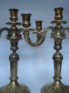Par de candelabros de 3 luces con controles nacionales - Capdepont Antiques