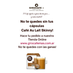 PROMO!! 3 Cajas x 16 Cápsulas - CAFE AU LAIT Descremado - Dolce Gusto. - Giro Cafe Mas