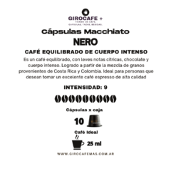 NERO - CAJA x 10 CÁPSULAS MACCHIATO. - comprar online