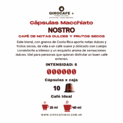 NOSTRO - CAJA x 10 CÁPSULAS MACCHIATO. - comprar online