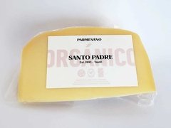 Queso Parmesano orgánico certificado Santo Padre horma x 3 kgs. (aprox). Precio x kg.