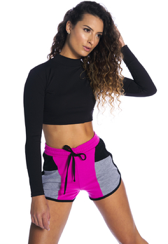 Shorts Boxer Molecotton Colorblock Pink - Pina Colada