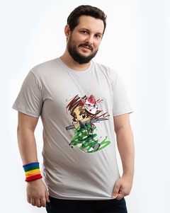 Camiseta Plus Size Tanjiro Kamado em tinta e rabiscos na internet