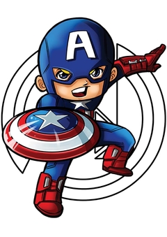 Camiseta Capitão América chibi - Vingadores - comprar online