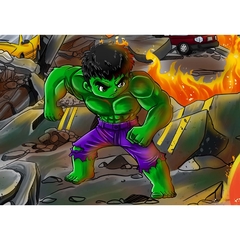 Placa Decorativa A3 Hulk chibi - Vingadores