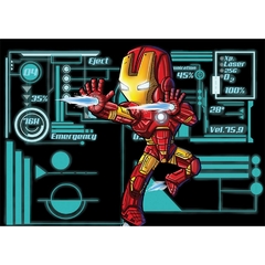 Placa Decorativa A3 Homem de ferro chibi - Vingadores