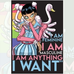 Placa Decorativa A5 I am anything I want