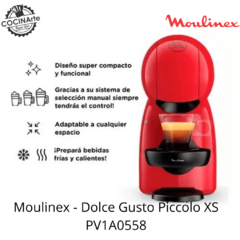 MOULINEX - CAFETERA MULTIBEBIDA - DOLCE GUSTO PICCOLO XS - PV1A0558 - COCINArte 