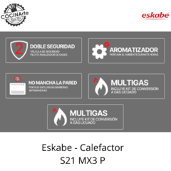 ESKABE - CALEFACTOR S21 MX3 P - COCINArte 