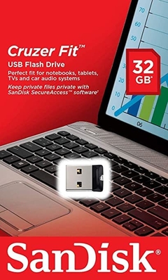 Pen Drive SanDisk Cruzer Fit USB 32GB - 1000