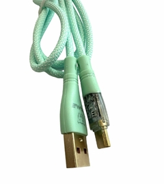 CABLE TIME USB TIPO C MALLADO CON LUZ LED 1 METRO - APC | Accesorios Para Celulares
