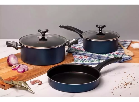 Batería de Cocina 5 Piezas Azul Marmicoc