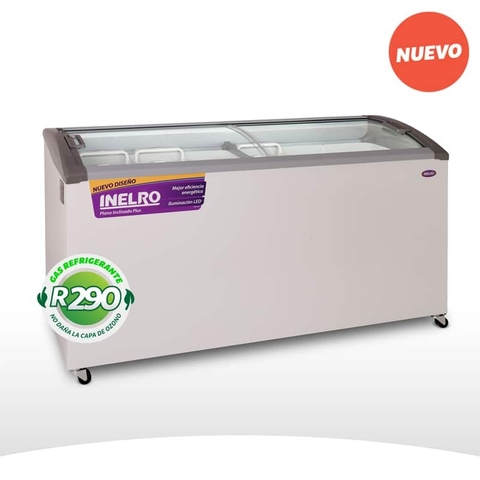 Freezer 550 lts Inelro Tapa Vidrio Curvo FIH - 550 PI