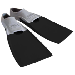 Aletas Zoggs Long Blade Rubber Fin GRY-BLK