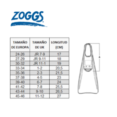 Aletas Zoggs Swim Fin Energy - comprar online